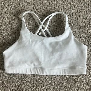 Athleta Girl white sports bra with cross straps - XL/14